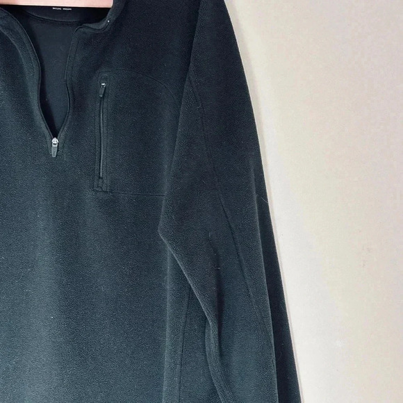 L.L. Bean Men's Black 1/4 Zip Fleece Sweater - Picture 3 of 4